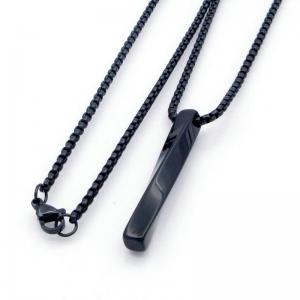 Stainless Steel Black-plating Necklace - KN298194-XL