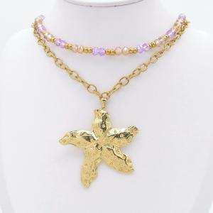 SS Gold-Plating Necklace - KN298261-SP