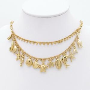 SS Gold-Plating Necklace - KN298262-SP