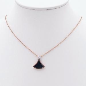 SS Rose Gold-Plating Necklace - KN298290-BJ