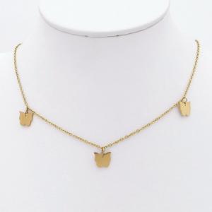 SS Gold-Plating Necklace - KN298300-BJ