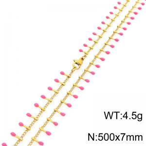 SS Gold-Plating Necklace - KN298368-Z