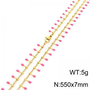 SS Gold-Plating Necklace - KN298369-Z