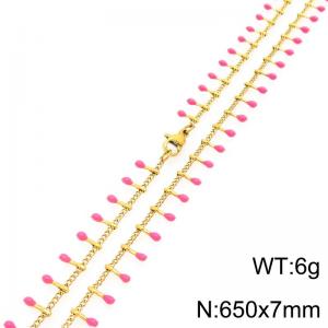 SS Gold-Plating Necklace - KN298371-Z