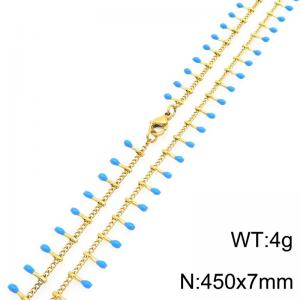 SS Gold-Plating Necklace - KN298374-Z