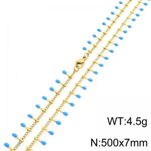 SS Gold-Plating Necklace - KN298375-Z