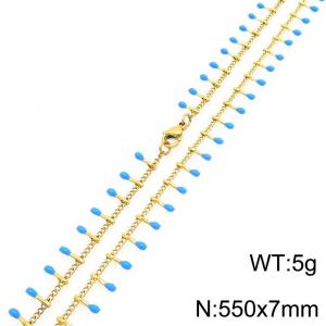 SS Gold-Plating Necklace - KN298376-Z