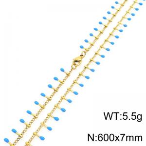 SS Gold-Plating Necklace - KN298377-Z