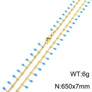 SS Gold-Plating Necklace - KN298378-Z