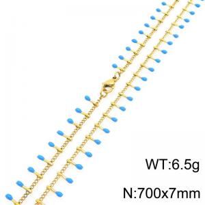 SS Gold-Plating Necklace - KN298379-Z