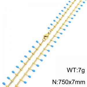 SS Gold-Plating Necklace - KN298380-Z