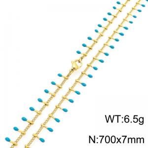 SS Gold-Plating Necklace - KN298386-Z