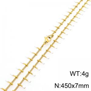 SS Gold-Plating Necklace - KN298395-Z