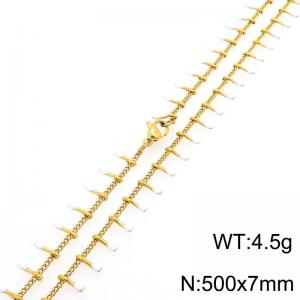 SS Gold-Plating Necklace - KN298396-Z