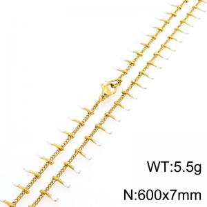 SS Gold-Plating Necklace - KN298398-Z