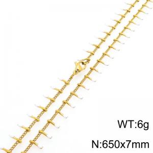 SS Gold-Plating Necklace - KN298399-Z