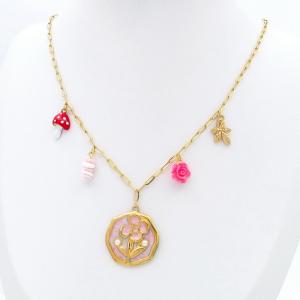 SS Gold-Plating Necklace - KN298454-HM