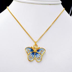 SS Gold-Plating Necklace - KN298714-SXSJ