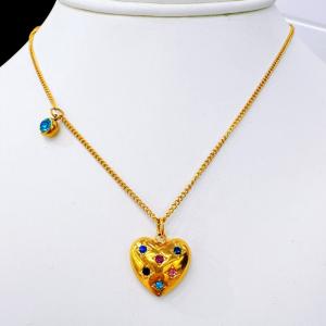 SS Gold-Plating Necklace - KN298727-SXSJ