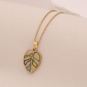 SS Gold-Plating Necklace - KN299036-SXSJ