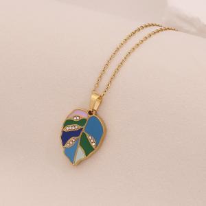 SS Gold-Plating Necklace - KN299037-SXSJ