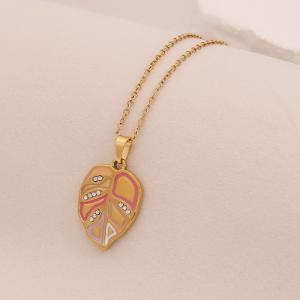 SS Gold-Plating Necklace - KN299038-SXSJ