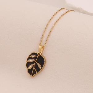 SS Gold-Plating Necklace - KN299039-SXSJ