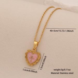 SS Gold-Plating Necklace - KN299041-SXSJ