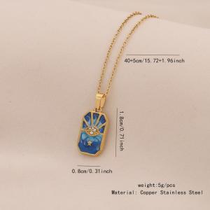 SS Gold-Plating Necklace - KN299042-SXSJ