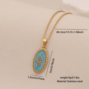 SS Gold-Plating Necklace - KN299043-SXSJ