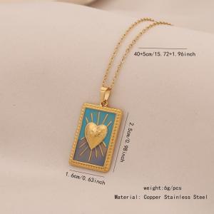 SS Gold-Plating Necklace - KN299044-SXSJ