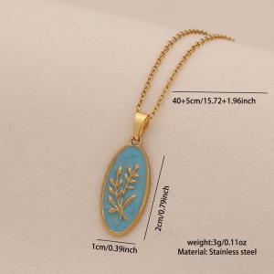 SS Gold-Plating Necklace - KN299045-SXSJ