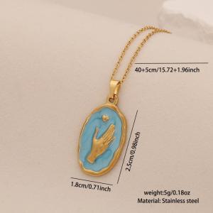 SS Gold-Plating Necklace - KN299049-SXSJ