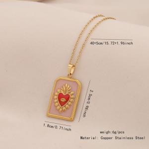 SS Gold-Plating Necklace - KN299050-SXSJ