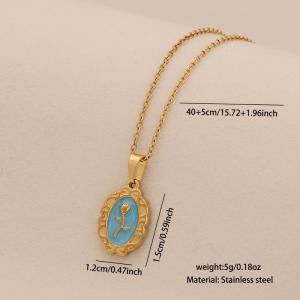 SS Gold-Plating Necklace - KN299052-SXSJ