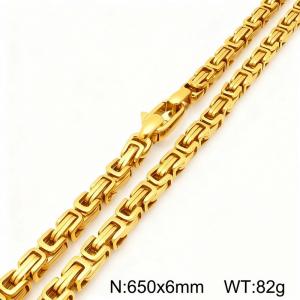 SS Gold-Plating Necklace - KN299095-Z