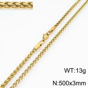 SS Gold-Plating Necklace - KN299134-Z