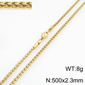 SS Gold-Plating Necklace - KN299136-Z