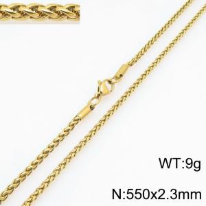 SS Gold-Plating Necklace - KN299137-Z