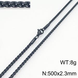 Stainless Steel Black-plating Necklace - KN299138-Z