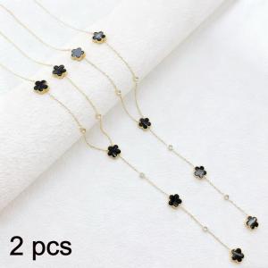 SS Gold-Plating Necklace - KN299481-SXSJ