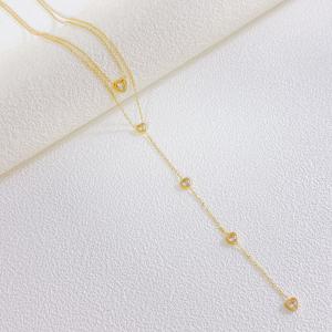 SS Gold-Plating Necklace - KN299488-SXSJ