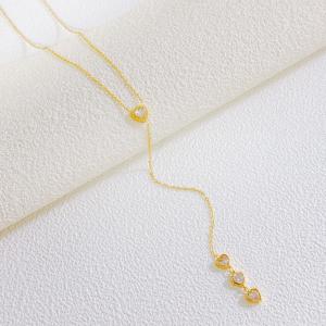 SS Gold-Plating Necklace - KN299490-SXSJ