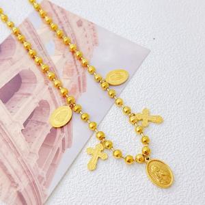 SS Gold-Plating Necklace - KN299492-SXSJ