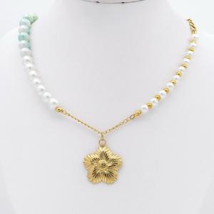 SS Gold-Plating Necklace - KN299517-SP