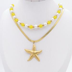 SS Gold-Plating Necklace - KN299518-SP