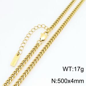 SS Gold-Plating Necklace - KN299670-KFC