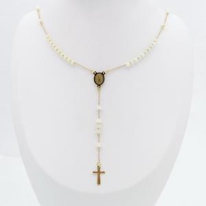 Stainless Steel Rosary Necklace - KN299859-NJ