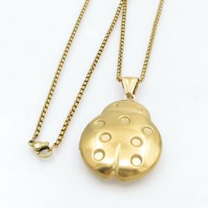 SS Gold-Plating Necklace - KN299958-TK