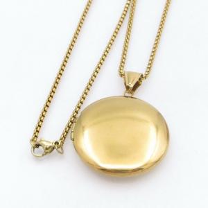 SS Gold-Plating Necklace - KN299974-TK